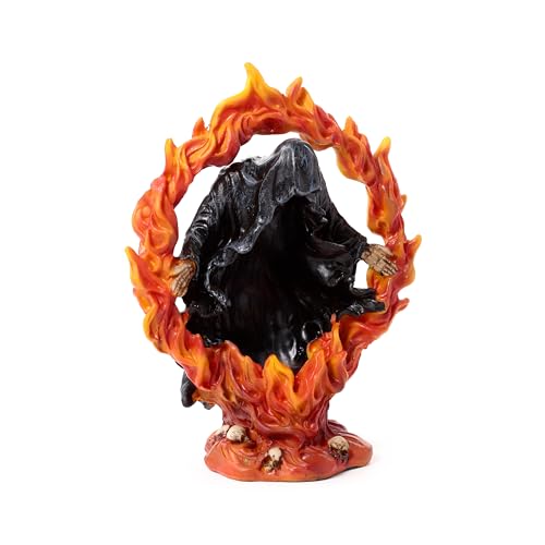 Puckator The Reaper of Death Ring of Fire Tea Light Candle Holder - Fantasy Living Room Accessories - Themed Home Decoration - Ornaments - Candle Holder - Table Centrepiece Decoration