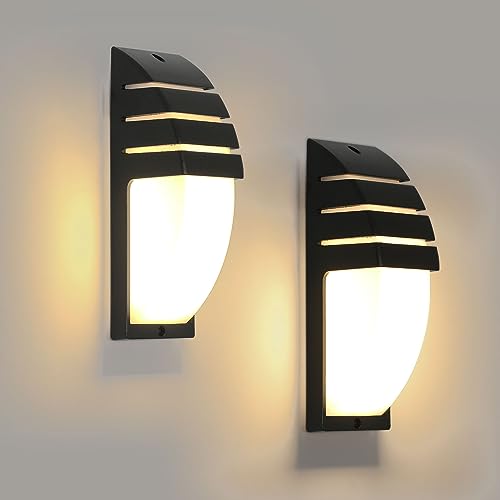 Comely 2 x 12W LED Wall Light, Outdoor/Indoor LED Wall Light, IP65 Waterproof, Indoor Wall Light for Courtyard, Garden, Terrace, Wall, Pathway, Warm White Light 3000K