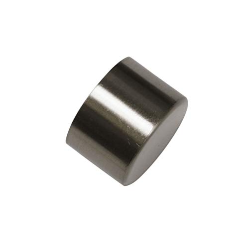 Gardinia Curtain Rod Finials, Aluminum Stainless Steel Finish, Ø 25 mm, 32204