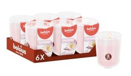 Bolsius -Magnolie - Pink - Set of 6 Scented Candles - 3.2″ × 2.8″ - Burn time: 25 Hours - with Natural extracts - Natural Vegetable Wax - Palm Oil Free