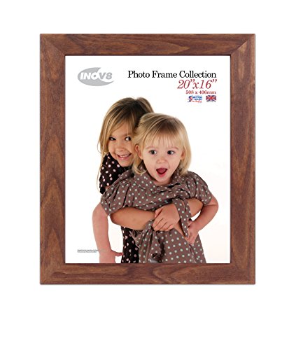 "Inov8 British Made Real Wood Picture/Photo Frame 20x16"" Inch(51x41cm) - Kayla 30mm Dark Oak"