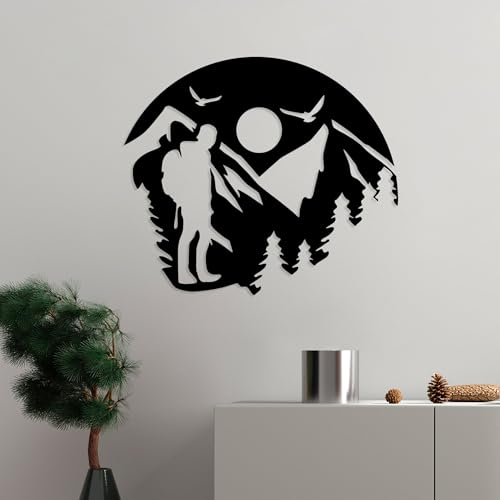 Stylish Black Decorative Metal Wall Accessory, 61 x 70 cm, 100% Metal, 1.5 mm Thick, Lightweight & Easy to Hang, Perfect for Modern Decor