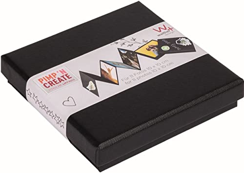 walther Design Leporello Photo Box Black 10 x 10 cm DIY, PIMP AND CREATE FB-099-B