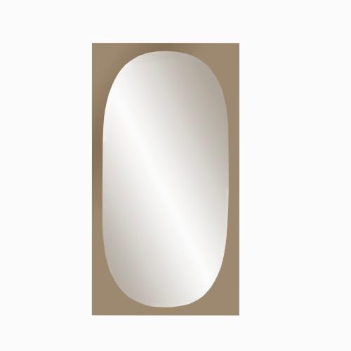 Elegant wall mirror in bronze, 39 x 72 cm, 100% melamine-coated chipboard, 18 mm thick, modern design for your living room
