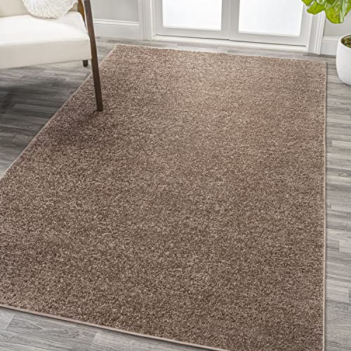 JONATHAN Y SEU100J-8 Haze Solid Low-Pile Indoor Area Rug, Casual, Contemporary, Traditional Easy Cleaning, Bedroom, Kitchen, Living Room, Non Shedding, Brown, 240 cm X 300 cm
