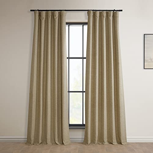HPD Half Price Drapes Bellino Room Darkening Curtains 108 Inches Long Curtains for Bedroom & Living Room (1 Panel), 50W x 108L, Ginger