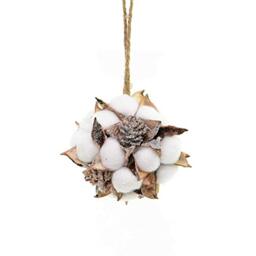 Shatchi Handmade 14cm Cotton Ball Christmas Hanging Decorations Pine Cones Xmas Decoration Home Décor