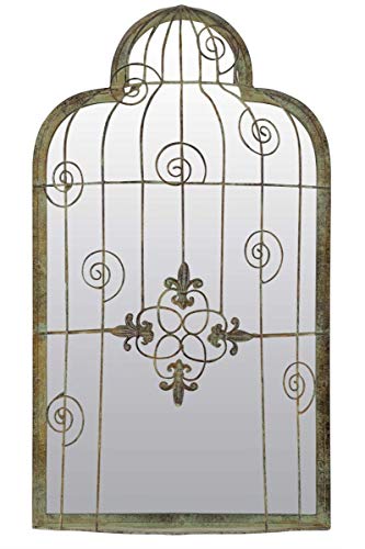 MirrorOutlet 2Ft4 X 1Ft4 70 X 40cm Large Shabby Chic In Or Outdoor Garden Big Wall Mirror,GM007, Brown