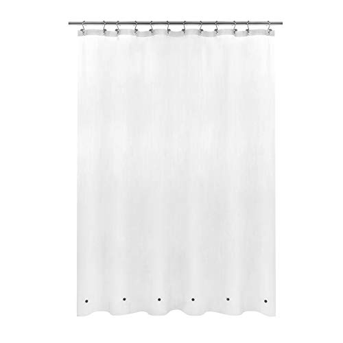 Mrs Awesome Short Shower Curtain Liner with 6 Magnets 72 x 66 inch Frosted Thick PEVA Waterproof Plastic Shower Curtain 72x66, Frost