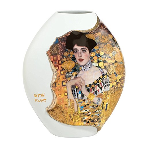 Goebel Artis Orbis Gustav Klimt Adele Bloch-Bauer 66-500-41-1 Vase Porcelain with Golden Pattern 20 x 16.5 x 10 cm