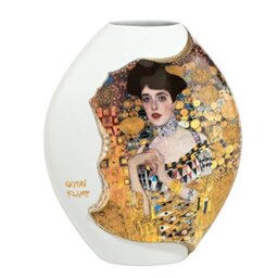Goebel Artis Orbis Gustav Klimt Adele Bloch-Bauer 66-500-41-1 Vase Porcelain with Golden Pattern 20 x 16.5 x 10 cm