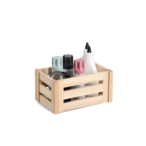 Zeller Storage Box Afford 30x20x15cm of pinewood, Brown