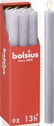 Bolsius Rustic Dinner Candles - Lavender - Pack of 9 - Long Burning Time of 13 Hours - Household Candle - Interior Decoration - Unscented - Includes Natural Vegan Wax - 27 x 2.3 cm