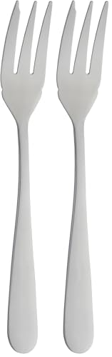 Windsor 12-Piece Pastry Fork Set, Cake/Pie Fork with Widened Prong, 18/10 Stainless Steel with Mirror Finish, Silver (Pack of 2)