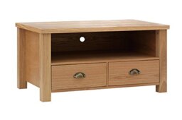 Premier Housewares Westbury Media Unit, Oak Veneer/Wood, Natural