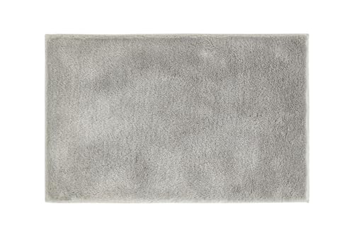 andiamo Florida Non-Slip Bath Mat, Bathroom Rug, Soft and Fluffy, Bath Mat, Non-Slip Washable Shower Mat, Bath Mat for Bathroom, 60 x 100 cm, Grey