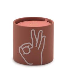 Paddywax Scented Candles in Matte Ceramic Impressions Collection Artisan Candle, 163g, Okay