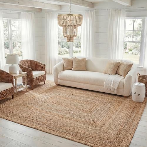 Safavieh Contemporary Rug for Living Room, Dining Room, Bedroom - Cape Cod Collection, Short Pile, in Beige, 270 x 360 cm