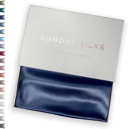 SUNDAYSILKS??? 100% Mulberry Silk Pillowcase, Silk Pillow Cases for Hair & Skin, Superior to Satin Pillowcase, with Zipper, Standard, Queen, King Sizes, Anti-Wrinkle, Cooling, Non-Slip Silk Pillowcases