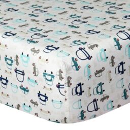 Cuddles & Cribs 1 Pack GOTS Certified Organic Cotton Fitted Crib Sheet - Cars