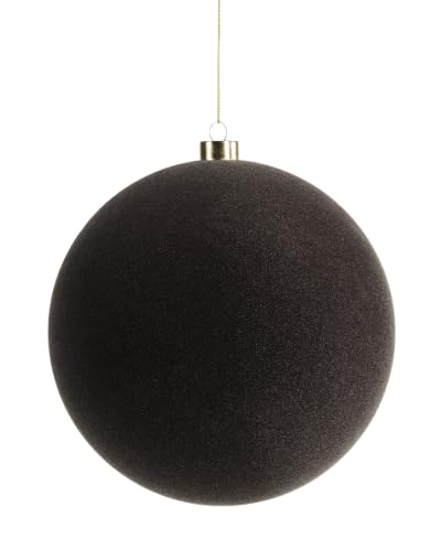 Mocha Velvet Christmas Bauble 20 cm, Extra Large Tree Ornament