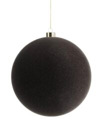 Mocha Velvet Christmas Bauble 20 cm, Extra Large Tree Ornament