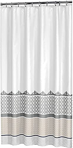 Sealskin Marrakech Shower Curtain, Polyester, Silver, 180 x 200 cm