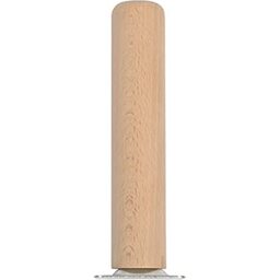 HOME IT® Round Wooden Table Leg 20 cm – Solid Beech Ø41 mm – Soap-Treated Finish – Straight Mounting Plate Ø75 mm – 200 kg Load – Cylindrical Design