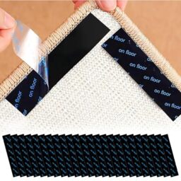 Rug Gripper 24 PCS, Reusable & Anti-Slip Rug Grippers For Laminate Floor and Wooden Floors, Washable Anti Slip Underlay Stickers, Carpet Grippers, Gripper Laminate, Carpet Stickers - Rectangular