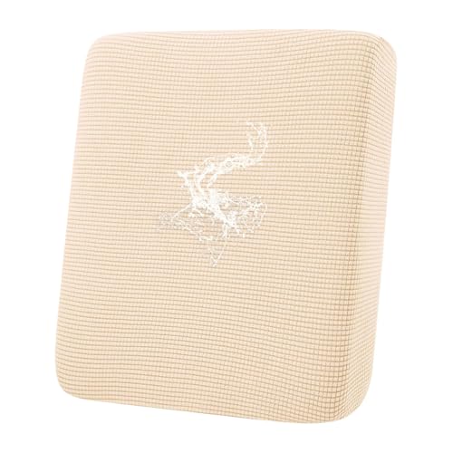 hyha Waterproof Couch Cushion Covers for Pets, Non Slip Sofa Seat Cover for Dogs Washable, Soft Thick Stretch Jacquard Fabric, Sofa Slipcovers with Elastic Bottom (1 Piece for Backrest M, Beige)
