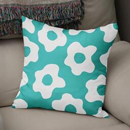 Bonamaison Decorative Cushion Cover, Polycotton, Teal, Standard