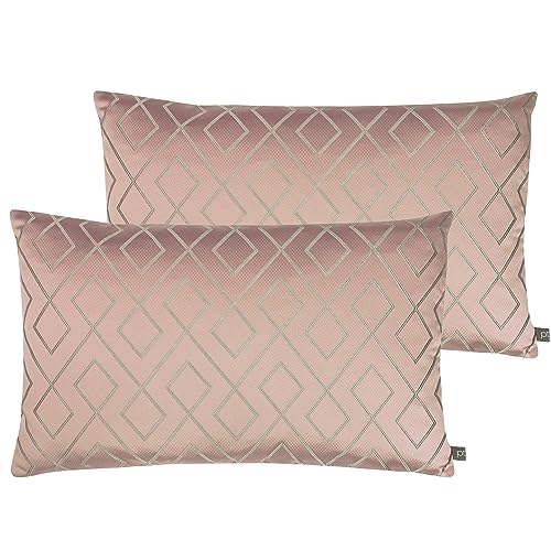 Prestigious Textiles Pivot Feather Filled Cushions Twin Pack, Rose, 40 x 60cm
