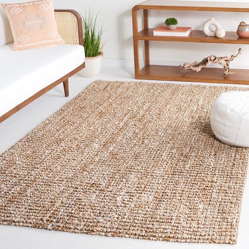 Safavieh Natural Fiber Indoor Hand Made Rectangle Area Rug, Natural Fiber Collection, NF447, in Natural / Ivory, 152 X 244 cm for Living Room, Bedroom or Any Indoor Space