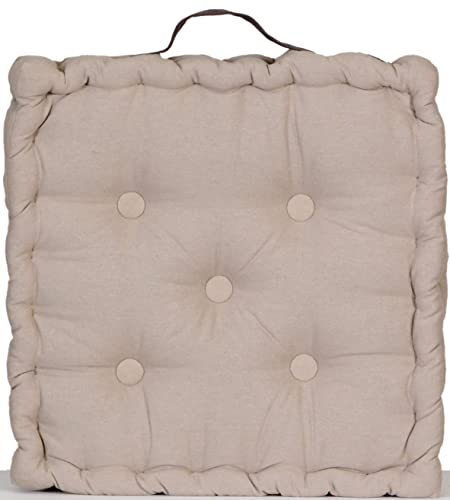 Atout Ciel Floor cushion 40 x 40 cm with contrasting colour handle