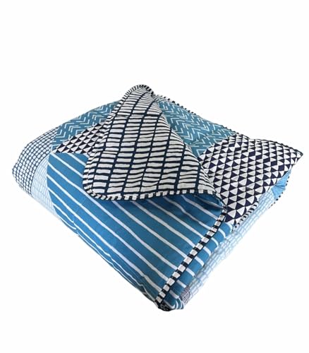 Catherine Lansfield Larsson Geo Bedspread 170 x 220 cm, Teal
