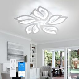 Comely LED Ceiling Light Dimmable, 45W Flower Chandeliers Ceiling Light