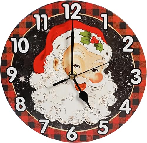 "Xmas Haus 9"" Christmas Decorative Festive Santa Wall Clock For home Decoration"