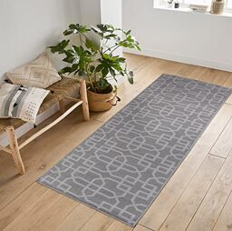 Washable Door Mat Kitchen Mats Non Slip Cubed Trellis Design Hall Runner- Indoor Door Mat - Hallway-Passage Corridor Doormats - Floor Mat