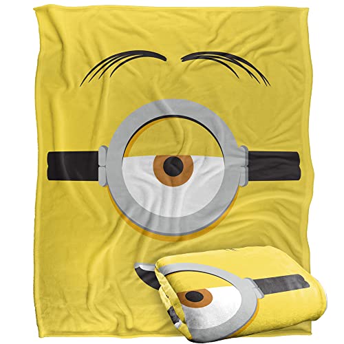MINIONS Blanket, 152 x 127 cm, Stuart Face Silky Touch Super Soft Throw Blanket