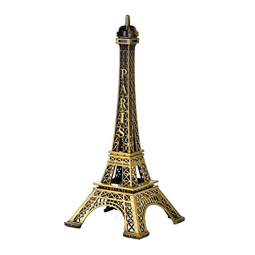 Optimal Shop Eiffel Tower Decor,18cm???7Inch??? Metal Paris Eiffel Tower Craft Art Statue Model Desk Room Decoration Gift