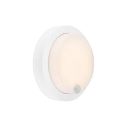 BRILONER Outdoor Lamp with Motion Sensor Wall Lamp with Battery 4 W 700 lm Wall Light Without Power Connection Warm White Light Colour 170 x 55 mm D x H White