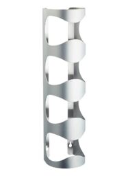 BarCraft Wall Wine Rack, Stainless Steel, 4 Bottle Holder, Silver