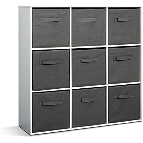 Mondeer 9 Cube Storage Unit, 90 x 30 x 90 cm, White