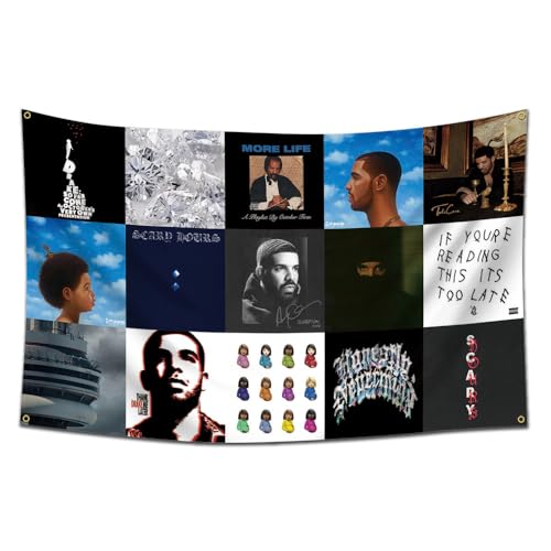 ENMOON Drake Album Cover Flag Tapestry (3x5Ft,HD Printing) For Living Room Bedroom Dorm Wall Art Decor