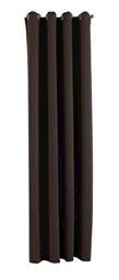 Gardinenbox Newyork 201920600 Opaque Curtain Brown H x W 245 x 140 cm Pack of 1 Thermal Blackout Curtain Blackout Eyelets Sound-Absorbing Oeko-Tex UV Protection Tiebacks