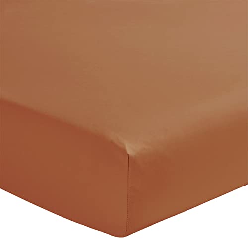 Royal Line Plain Cotton Percale Fitted Sheet 90 x 190 cm Made in France