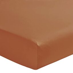 Royal Line Plain Cotton Percale Fitted Sheet 90 x 190 cm Made in France