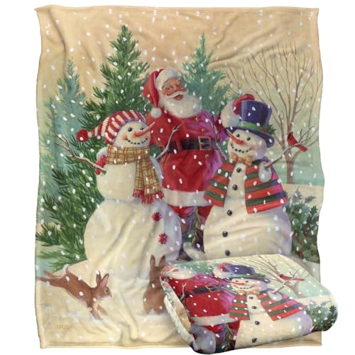 Jq Licensing - Lc Santa And Snowmen Christmas Friends Silky Touch Super Soft Throw Blanket 152 X 127 Cm