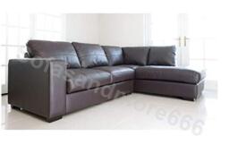 WESTPOINT VENICE BIG CORNER SOFA FAUX LEATHER BROWN RIGHT HAND SIDE
