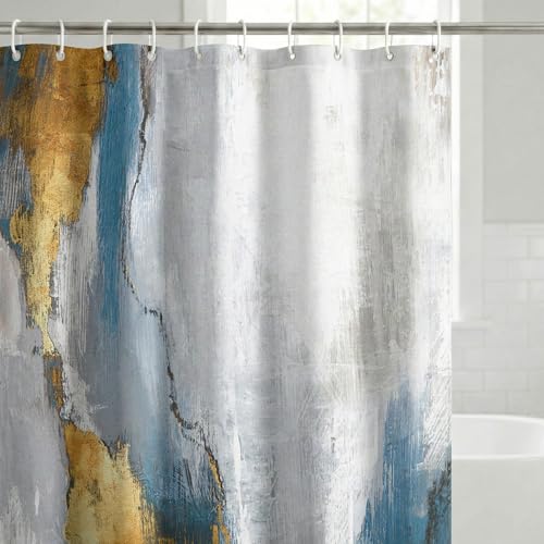 Americanflat 71x74 Abstract Shower Curtain - 100% Polyester Shower Curtain with 12 Hooks - Shower Curtains for Bathroom - Art Shower Curtain by PI Creative Art